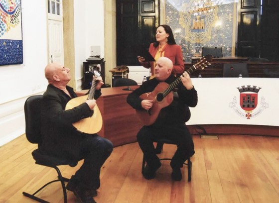 Os músicos Custódio Castelo e Miguel Carvalhinho no interlúdio